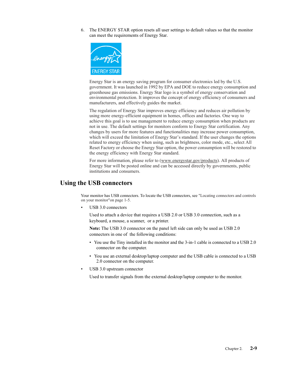 Using the usb connectors, Using the usb connectors -9 | Lenovo ThinkCentre Tiny-In-One 22 Gen 4 21.5" 16:9 Video Conferencing FHD IPS Monitor User Manual | Page 28 / 54