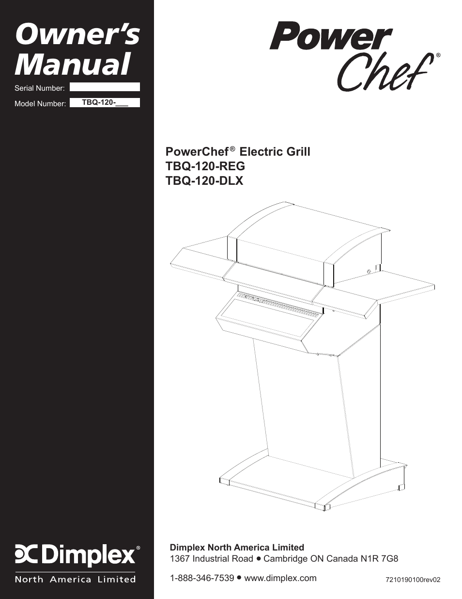 Dimplex PowerChef Electric Grill TBQ-120-REG User Manual | 29 pages