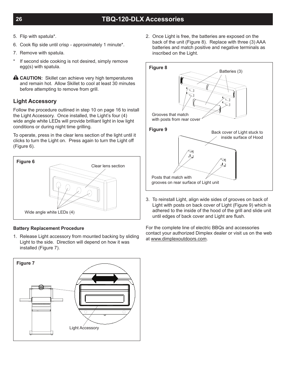 Tbq-120-dlx accessories | Dimplex PowerChef Electric Grill TBQ-120-REG User Manual | Page 26 / 29