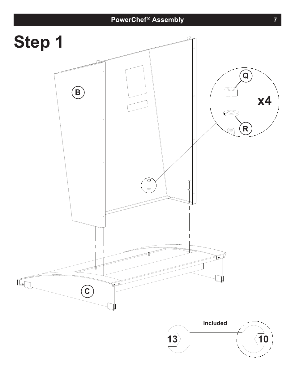 Step 1 | Dimplex PowerChef Electric Grill TBQ-120-REG User Manual | Page 7 / 29