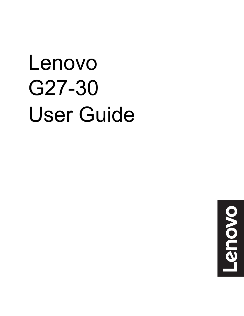 Lenovo G27-30 27" 165 Hz HDR Monitor User Manual | 32 pages