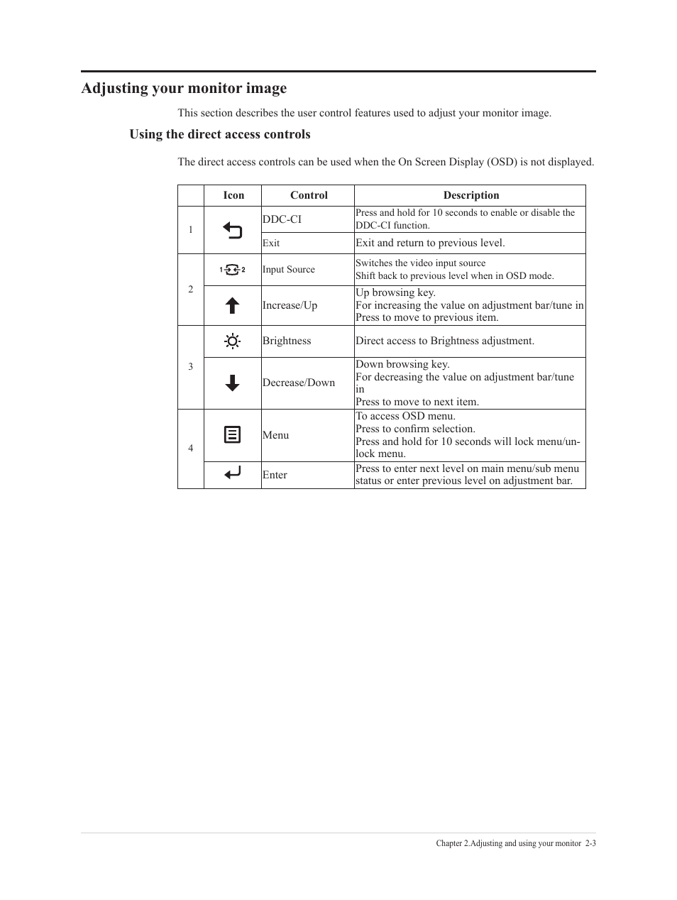 Adjusting your monitor image | Lenovo L24q-35 23.8" 1440p Monitor User Manual | Page 15 / 32