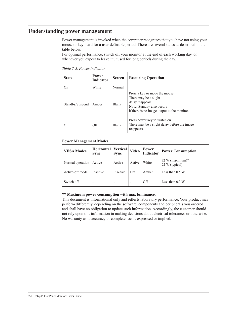 Understanding power management | Lenovo L24q-35 23.8" 1440p Monitor User Manual | Page 20 / 32