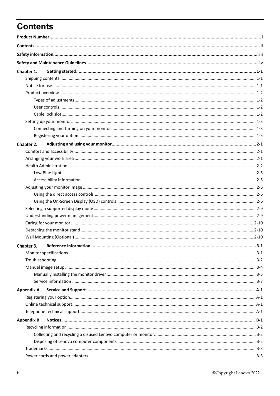 Lenovo D27-40 27" Monitor User Manual | Page 3 / 31