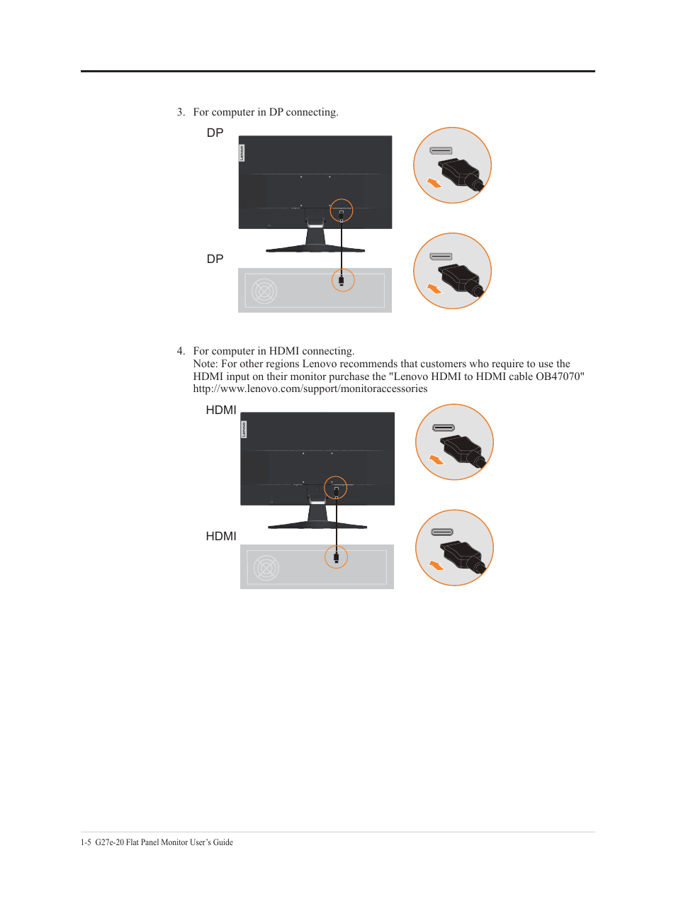 Lenovo G27e-20 27" 120 Hz Monitor User Manual | Page 10 / 32