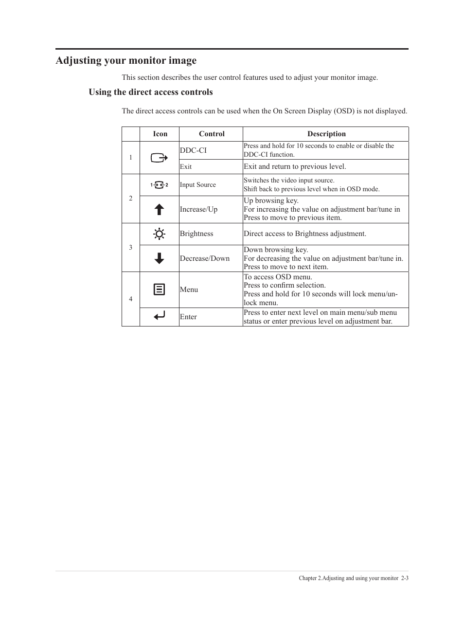 Adjusting your monitor image, Adjusting your monitor image -3 | Lenovo G27e-20 27" 120 Hz Monitor User Manual | Page 15 / 32