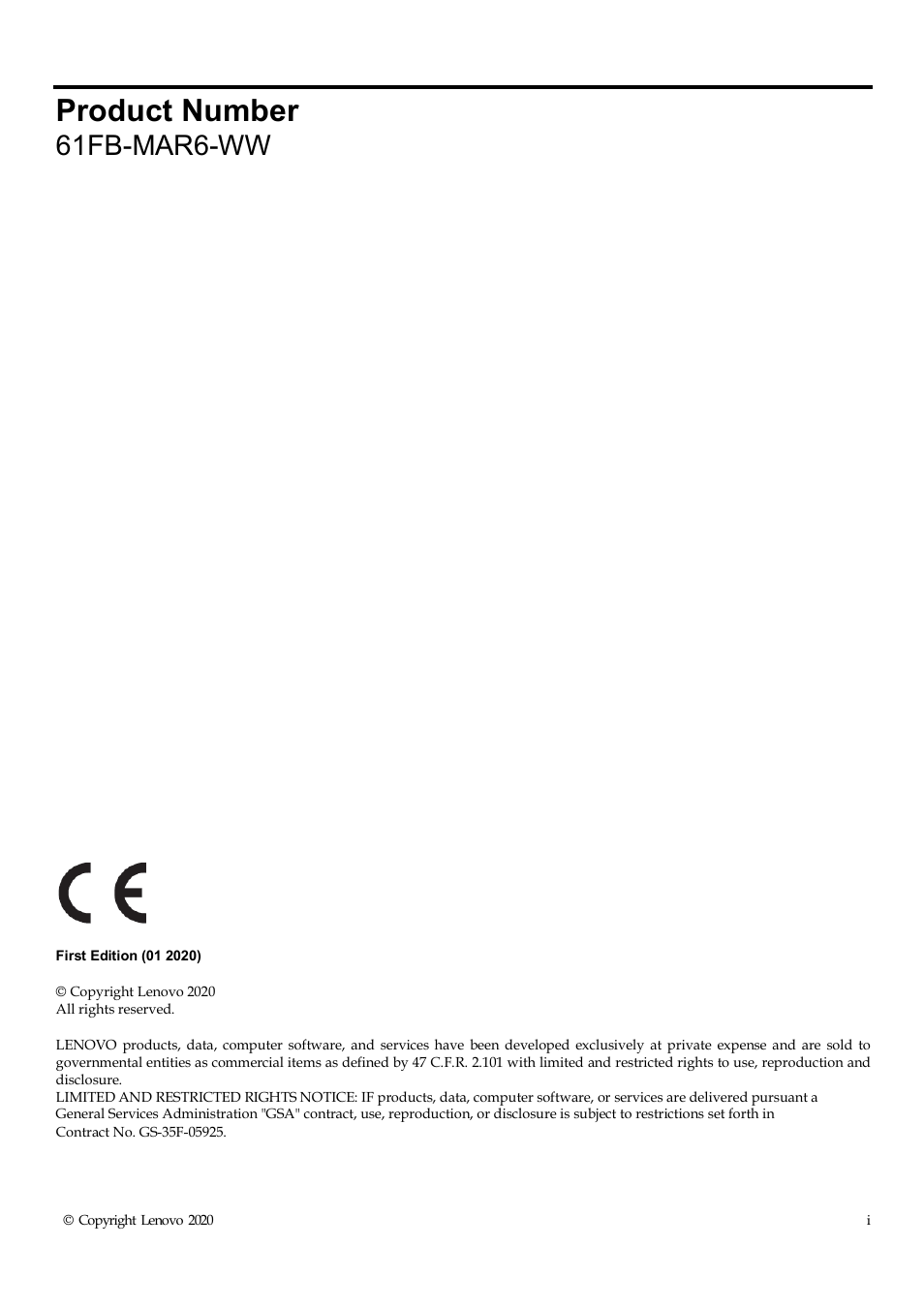 Product number, 61fb-mar6-ww | Lenovo ThinkVision T22v-20 21.5" 16:9 VoIP IPS Monitor User Manual | Page 2 / 43