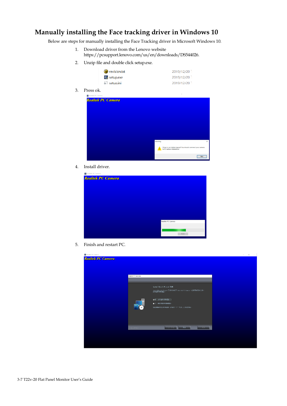 Lenovo ThinkVision T22v-20 21.5" 16:9 VoIP IPS Monitor User Manual | Page 35 / 43