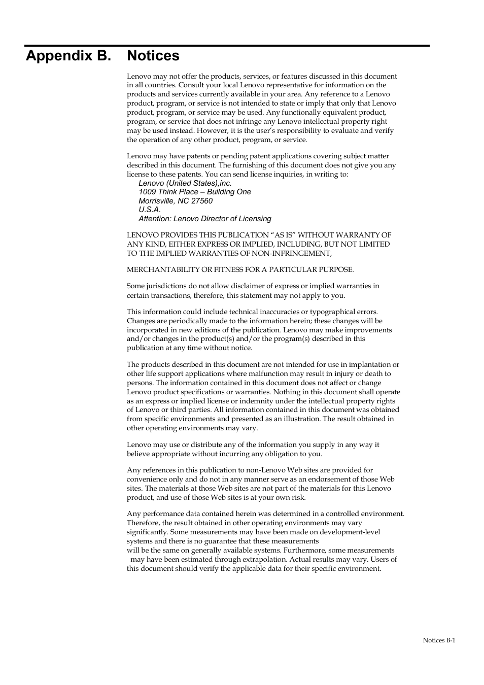Appendix b. notices | Lenovo ThinkVision T22v-20 21.5" 16:9 VoIP IPS Monitor User Manual | Page 40 / 43