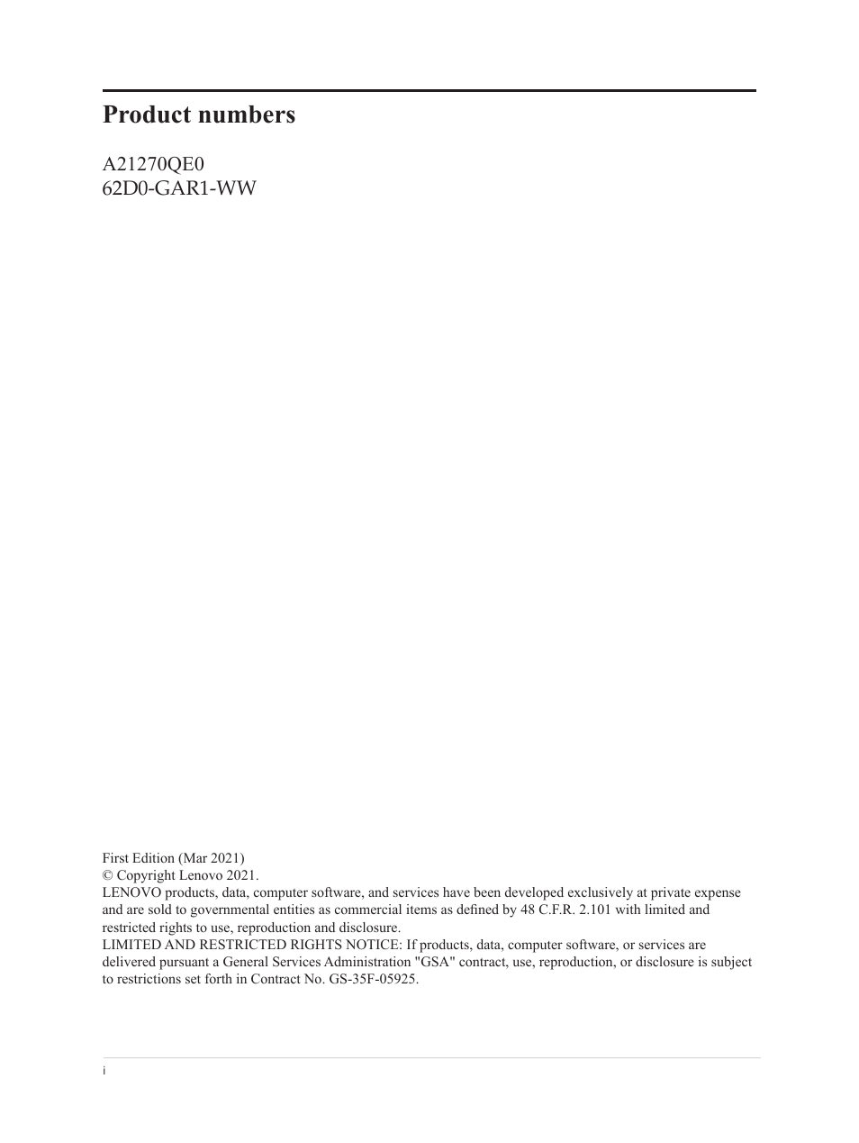 Product numbers | Lenovo E27q-20 27" 1440p Monitor User Manual | Page 2 / 37