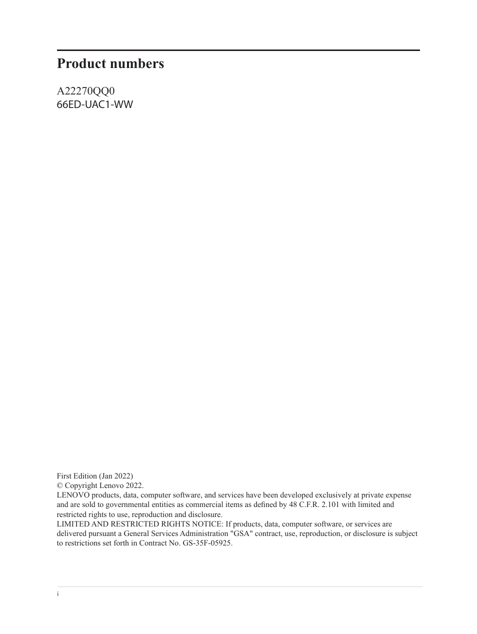 Product numbers | Lenovo Q27h-20 27" 1440p HDR Monitor User Manual | Page 2 / 31