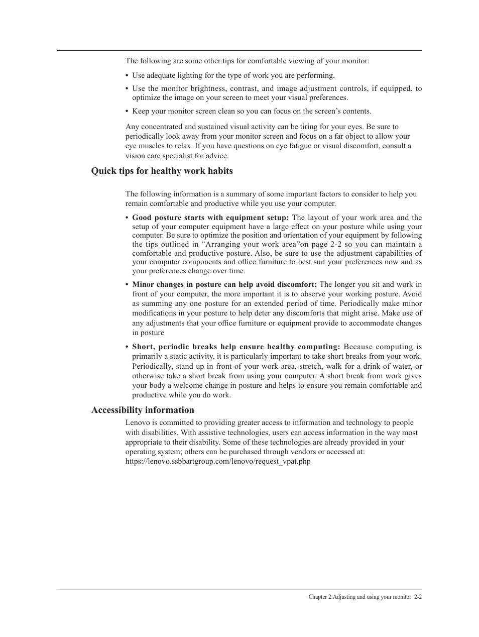 Lenovo ThinkVision 21.5" Monitor User Manual | Page 15 / 37