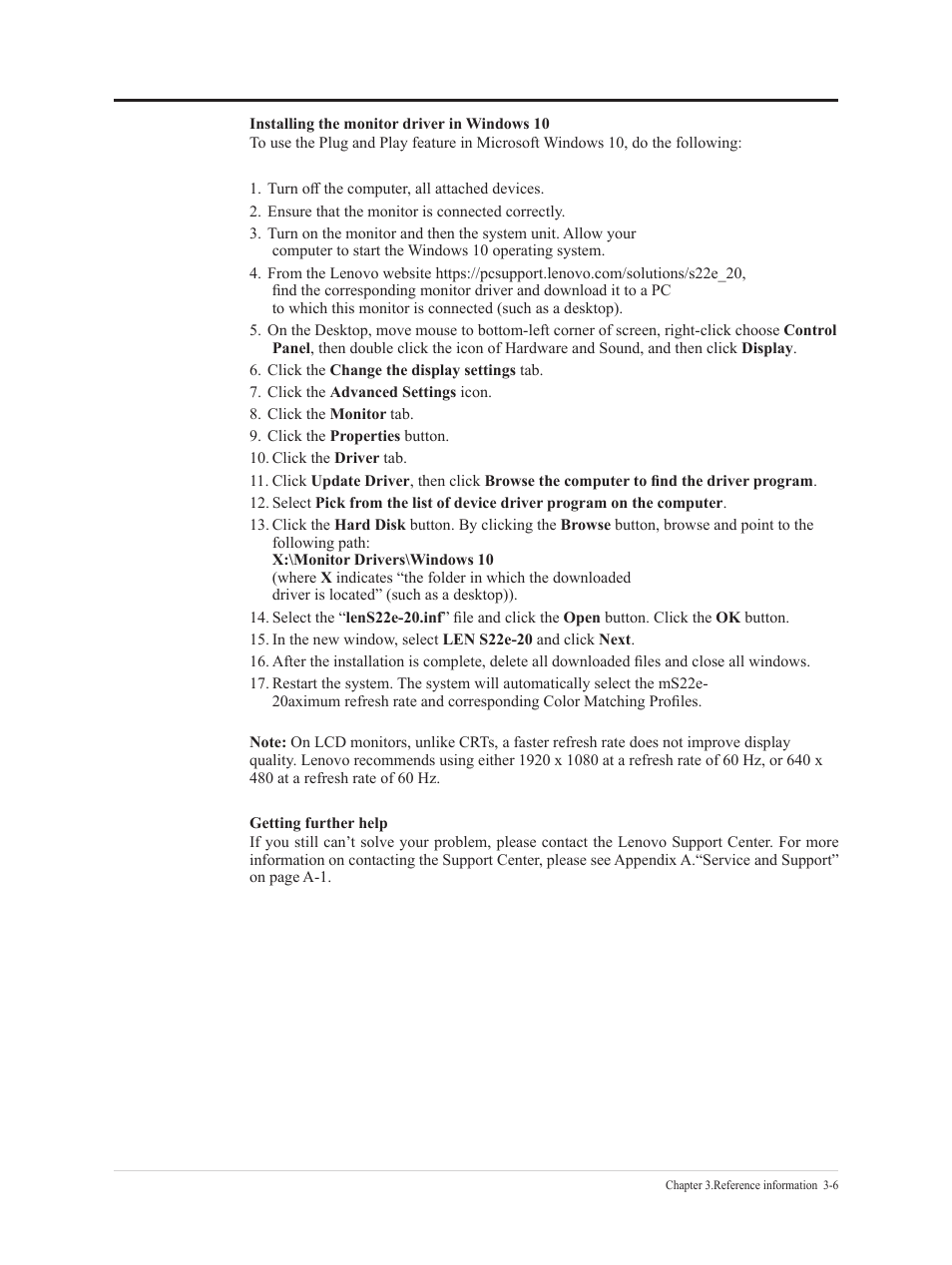 Lenovo ThinkVision 21.5" Monitor User Manual | Page 29 / 37