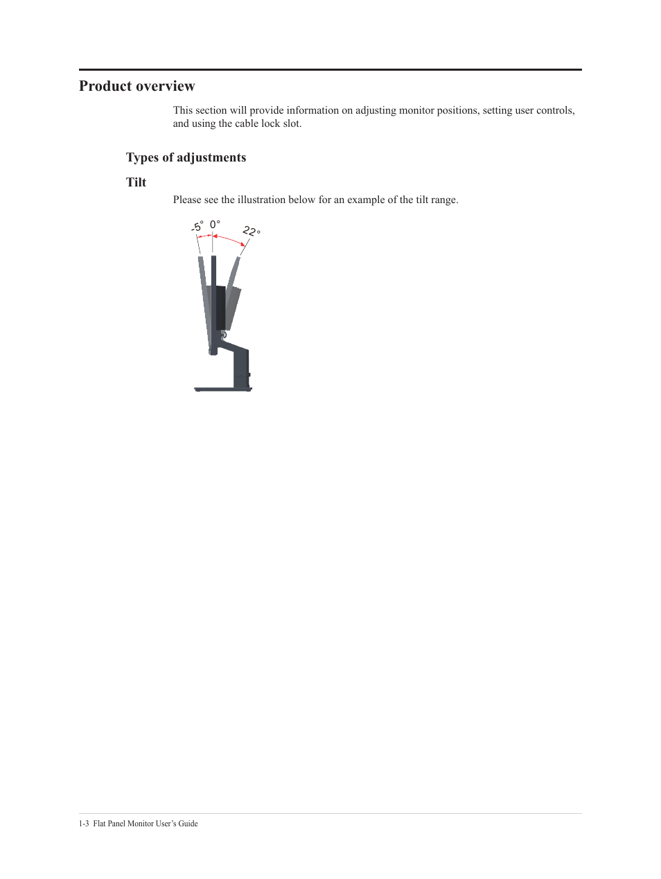 Product overview -1, Product overview | Lenovo ThinkVision 21.5" Monitor User Manual | Page 8 / 37