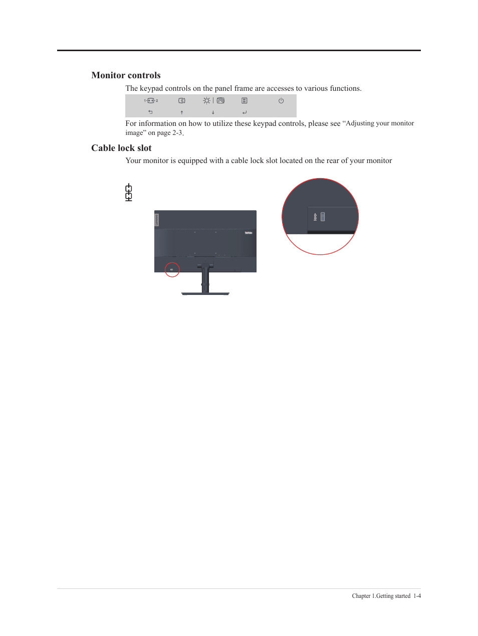 Lenovo ThinkVision 21.5" Monitor User Manual | Page 9 / 37