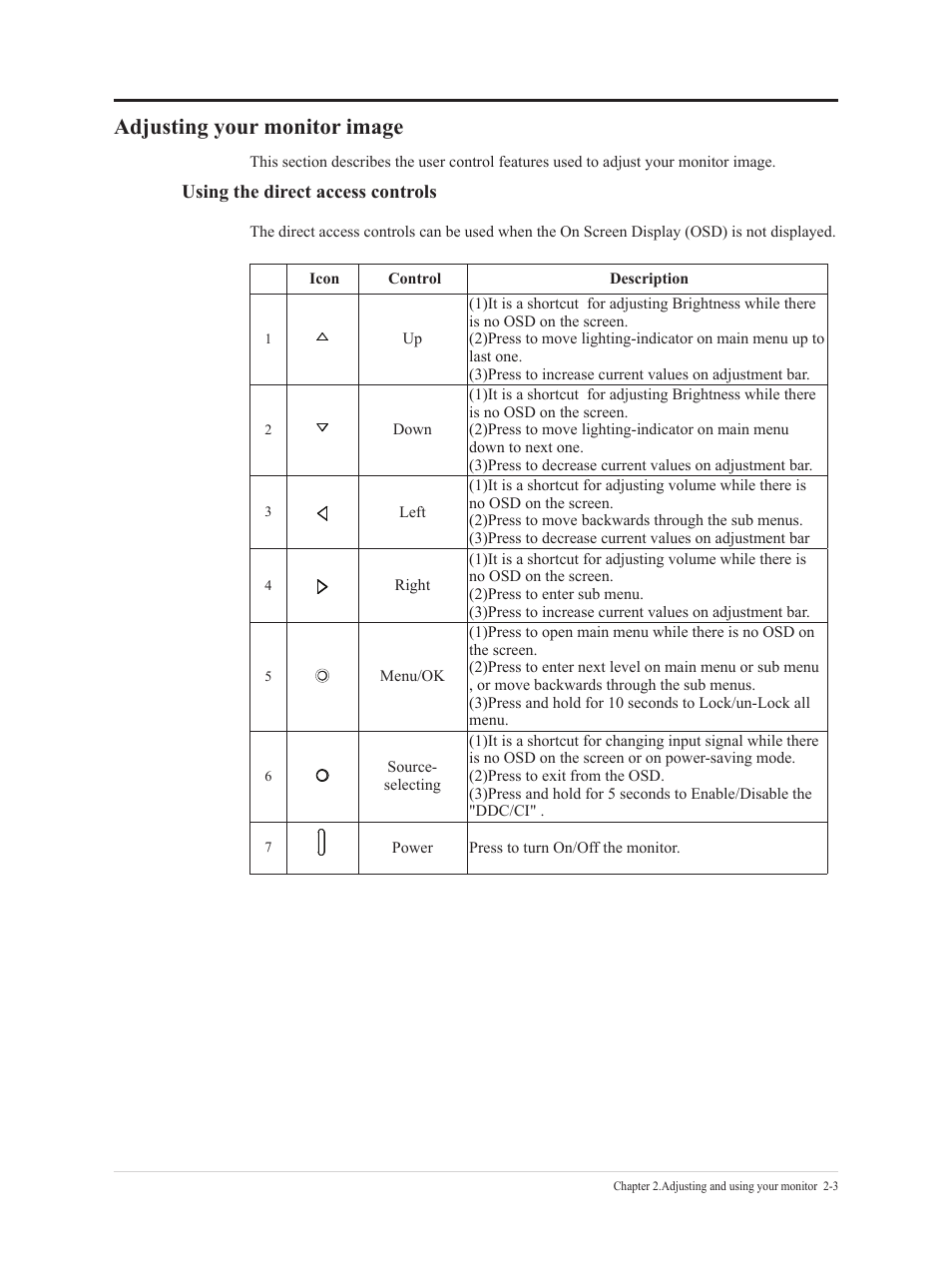 Adjusting your monitor image, Adjusting your monitor image -3 | Lenovo G32qc-30 31.5" 1440p HDR 170 Hz Curved Monitor User Manual | Page 15 / 33