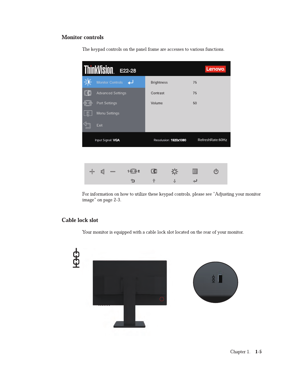 Lenovo ThinkVision 21.5" Monitor User Manual | Page 11 / 39