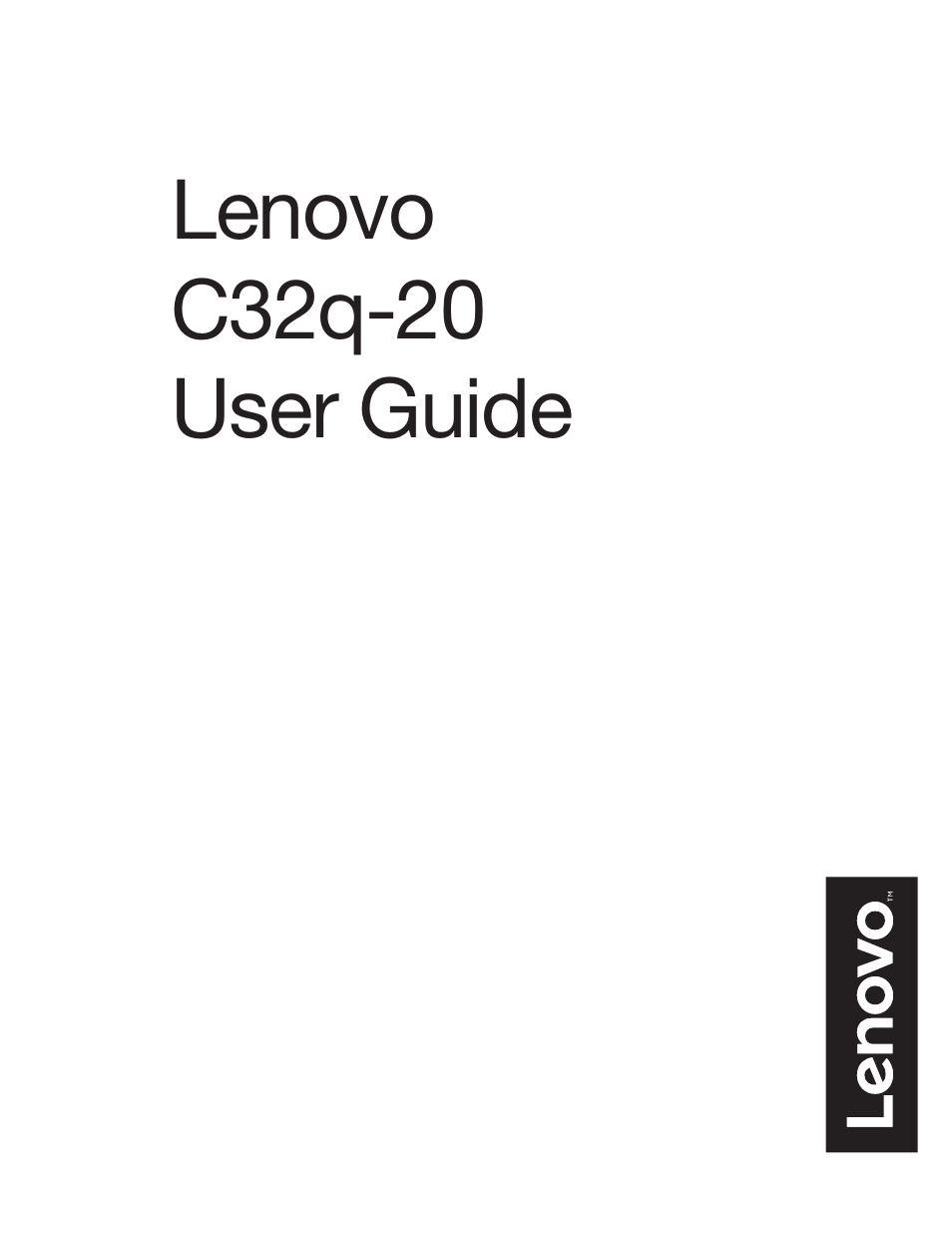 Lenovo C32q-20 31.5" 16:9 IPS Monitor User Manual | 32 pages