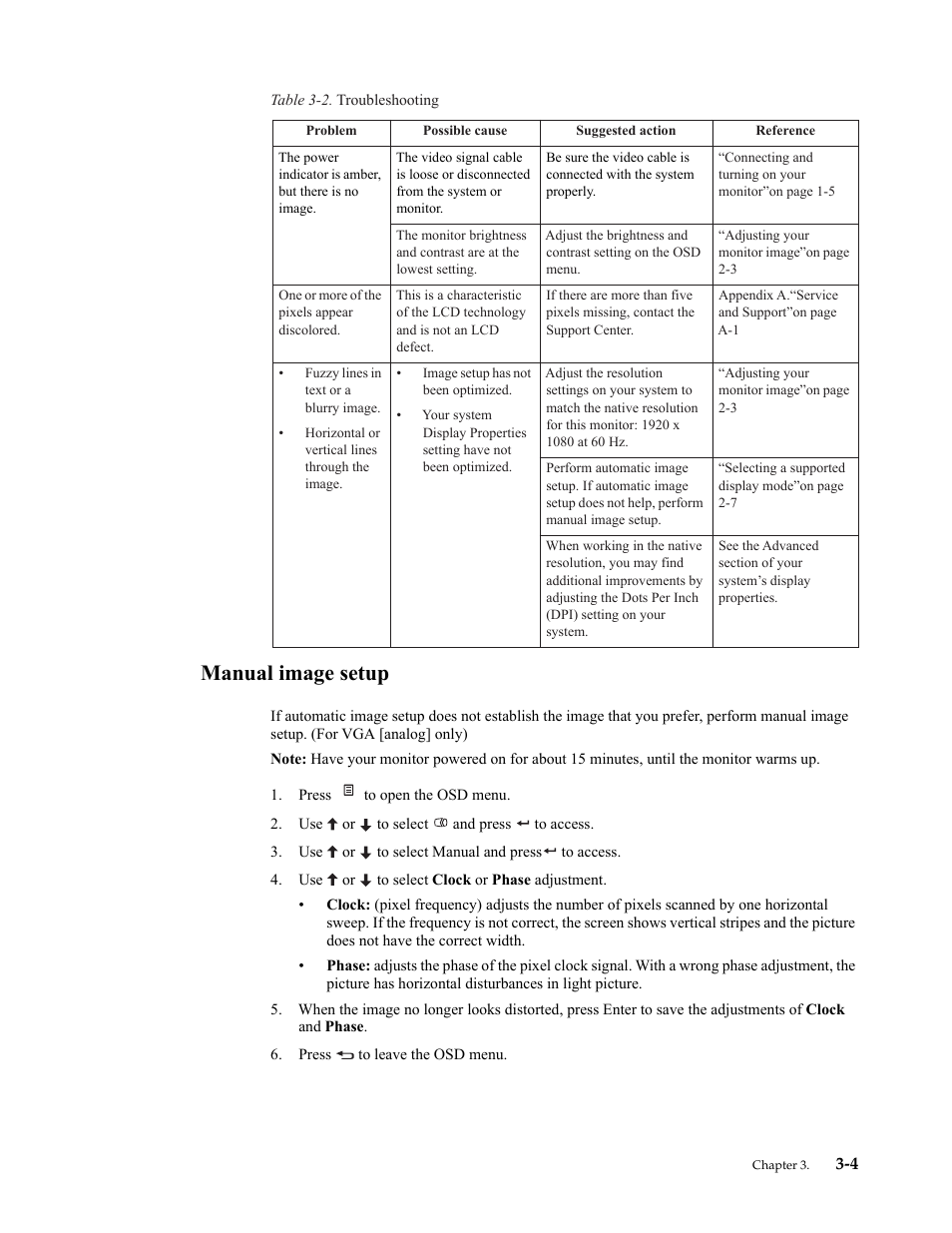 Manual image setup, Manual image setup -4 | Lenovo ThinkVision 23.8" Monitor User Manual | Page 27 / 38