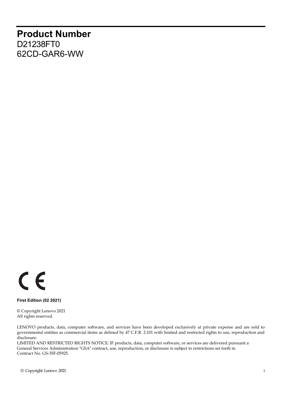 Product number | Lenovo T24M-20 23.8" USB Hub Monitor User Manual | Page 2 / 40