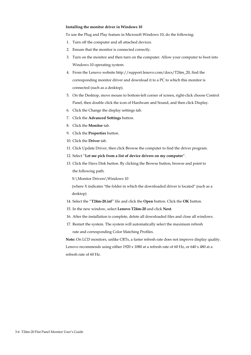 Lenovo T24M-20 23.8" USB Hub Monitor User Manual | Page 33 / 40