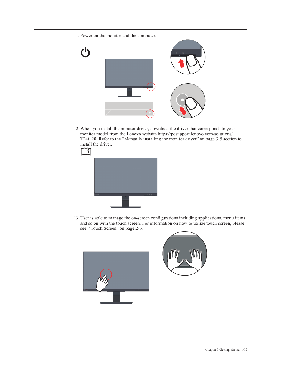 Lenovo T24t-20 23.8" 16:9 Multi-Touch IPS Display User Manual | Page 15 / 44