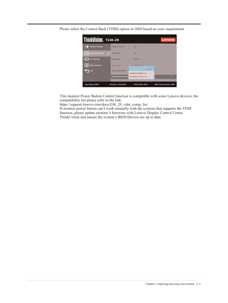 Lenovo T24t-20 23.8" 16:9 Multi-Touch IPS Display User Manual | Page 28 / 44