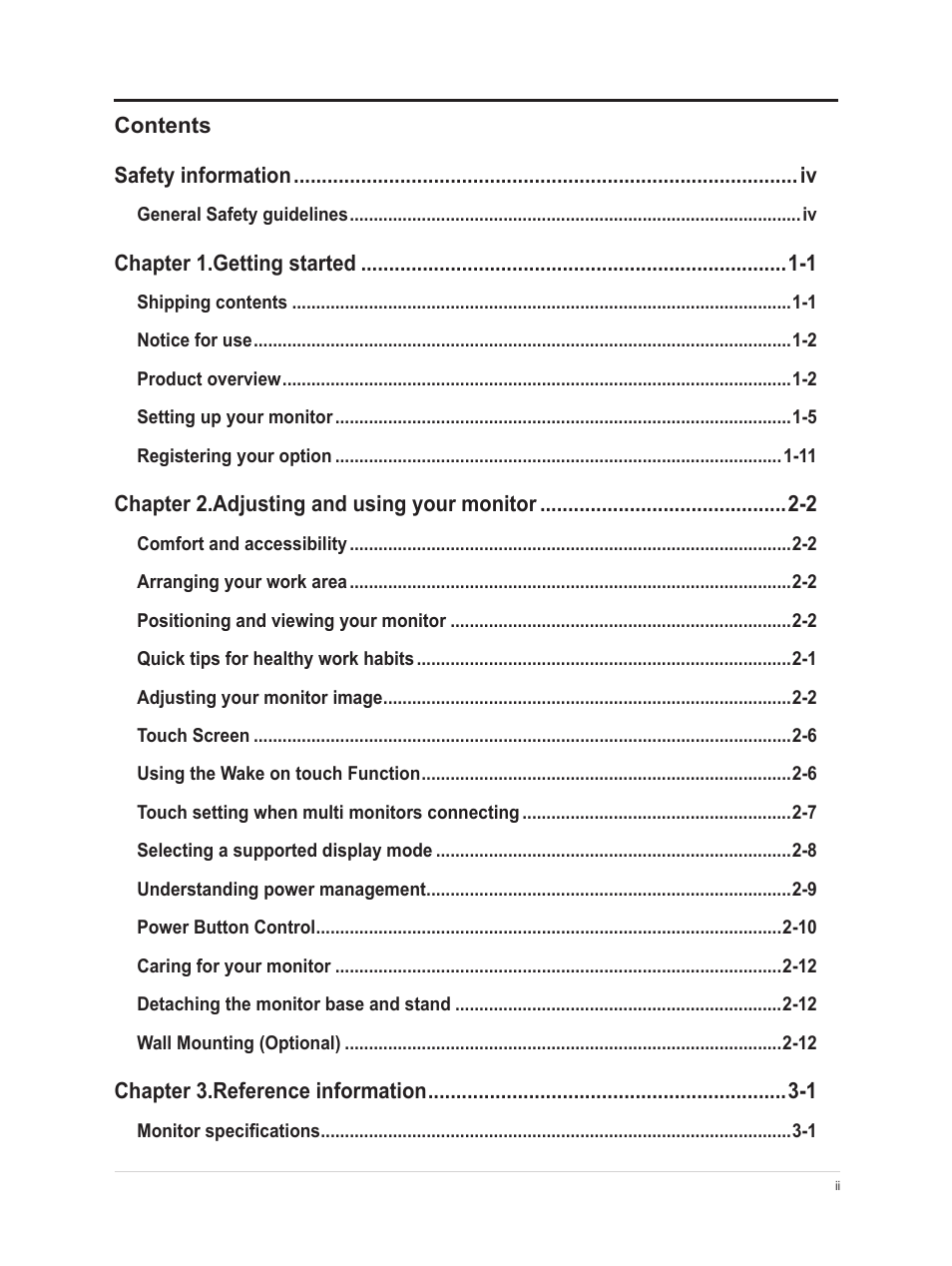 Lenovo T24t-20 23.8" 16:9 Multi-Touch IPS Display User Manual | Page 3 / 44