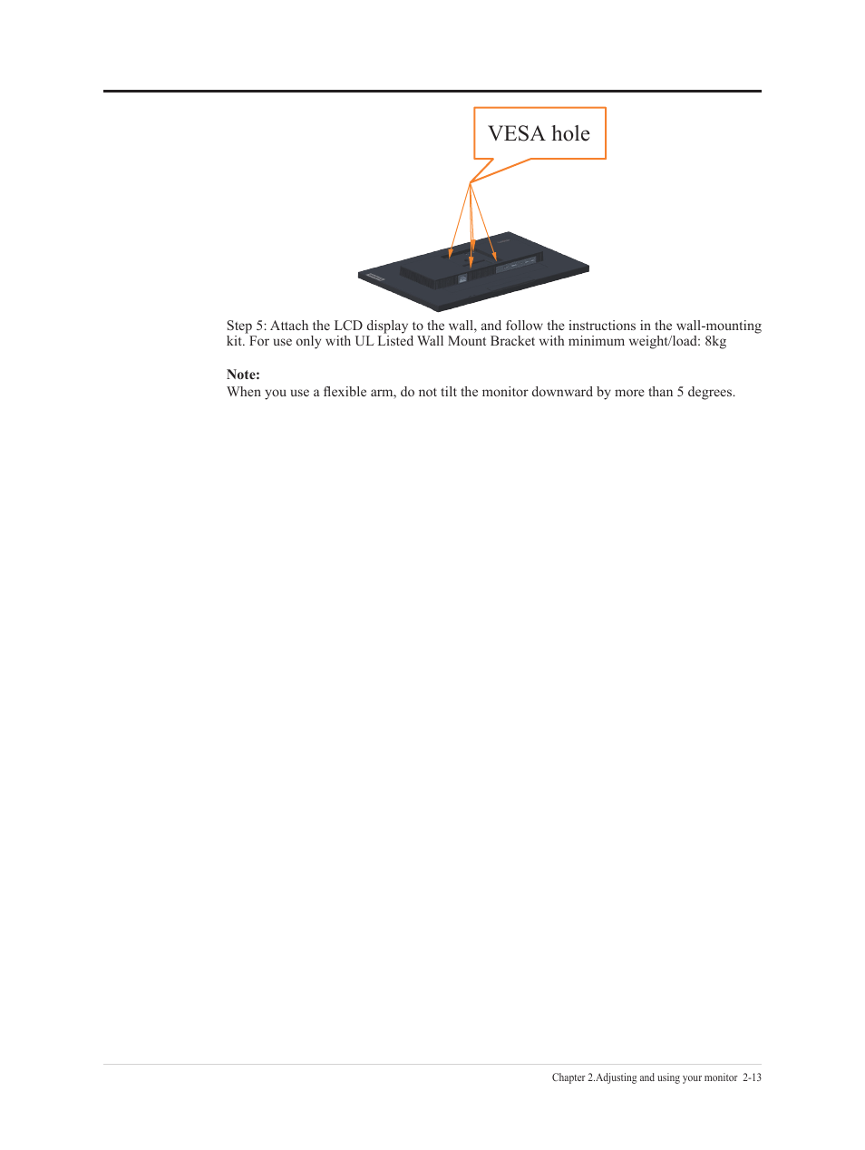 Chapter 3.reference information, Vesa hole | Lenovo T24t-20 23.8" 16:9 Multi-Touch IPS Display User Manual | Page 30 / 44