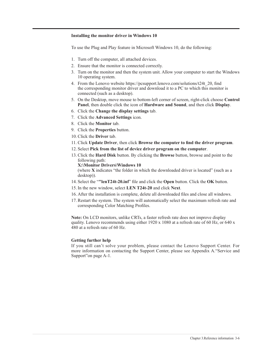 Lenovo T24t-20 23.8" 16:9 Multi-Touch IPS Display User Manual | Page 36 / 44