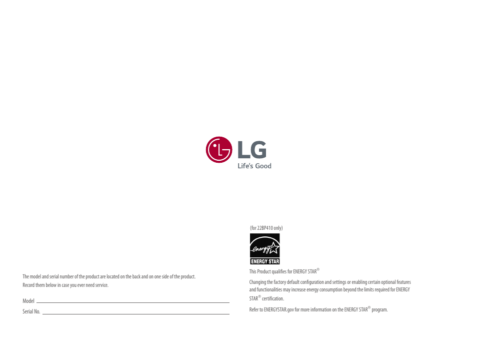 LG 24MP400-B 23.8" 16:9 FreeSync Full HD IPS Monitor User Manual | Page 33 / 33