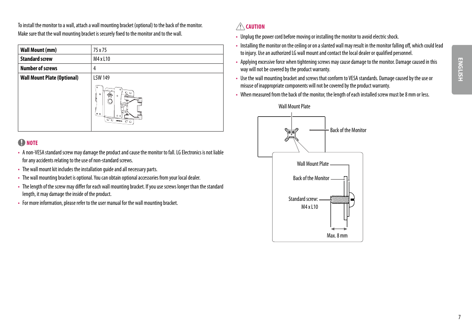 LG 24MP400-B 23.8" 16:9 FreeSync Full HD IPS Monitor User Manual | Page 7 / 33