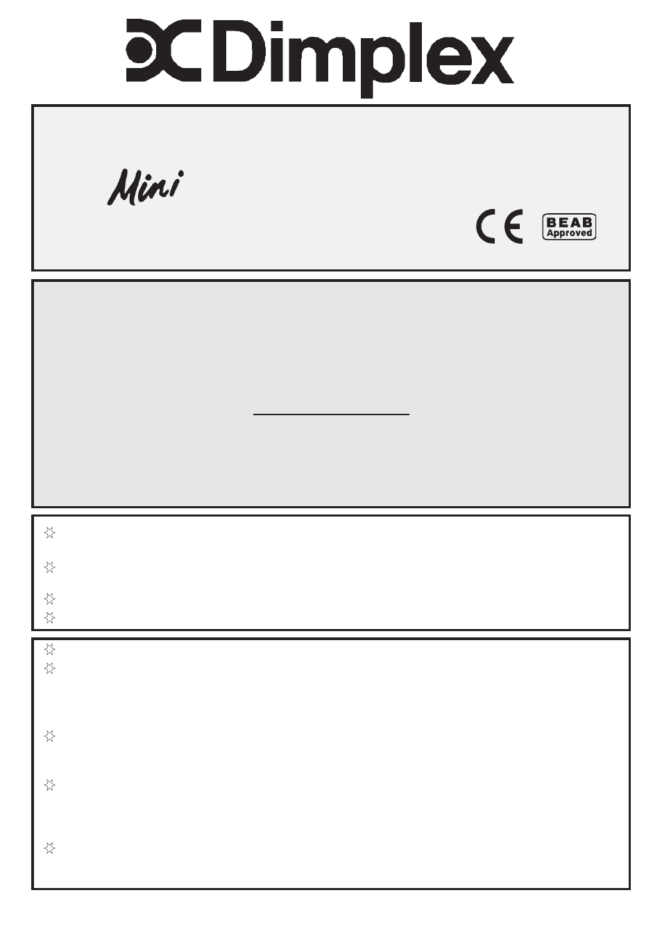 Dimplex XL6N User Manual | 4 pages