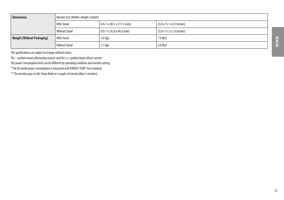 LG UltraWide 25.7" HDR Monitor User Manual | Page 23 / 39