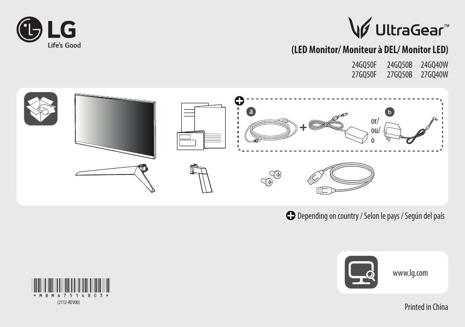 LG UltraGear 23.8" 165 Hz Gaming Monitor User Manual | 12 pages