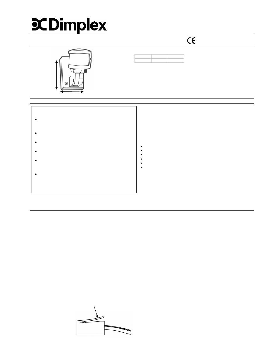 Dimplex DX4130 User Manual | 3 pages