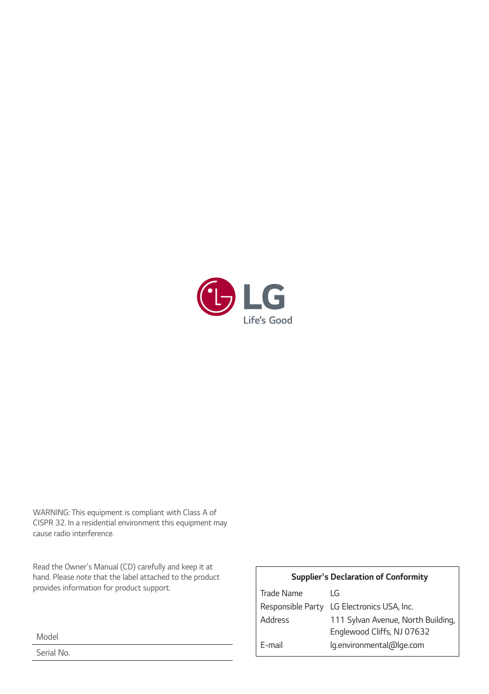 LG 27HJ713C-B 27" 16:9 8MP IPS Clinical Review Monitor User Manual | Page 43 / 43