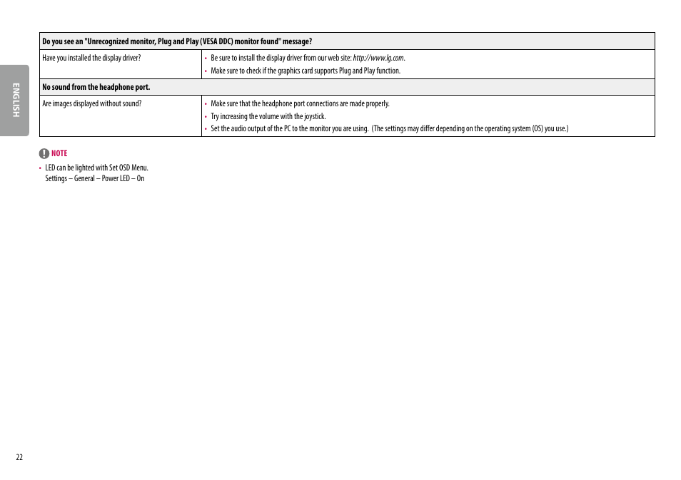 LG 27QN600-B 27" 16:9 FreeSync QHD IPS Monitor User Manual | Page 22 / 29