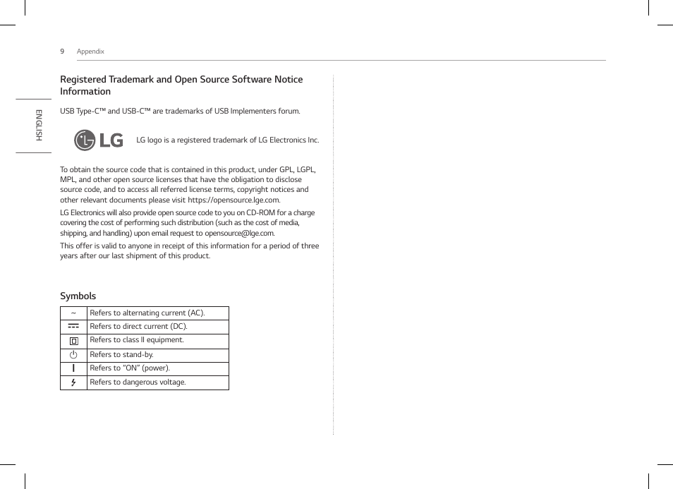 Symbols | LG gram +view 16" QHD+ Portable Monitor (Silver) User Manual | Page 10 / 12