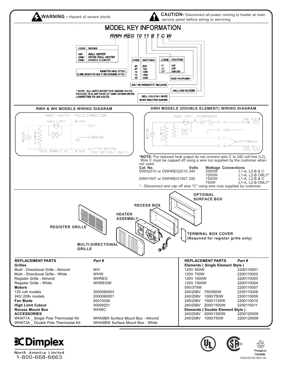 Dimplex 6100770000 User Manual | Page 2 / 2