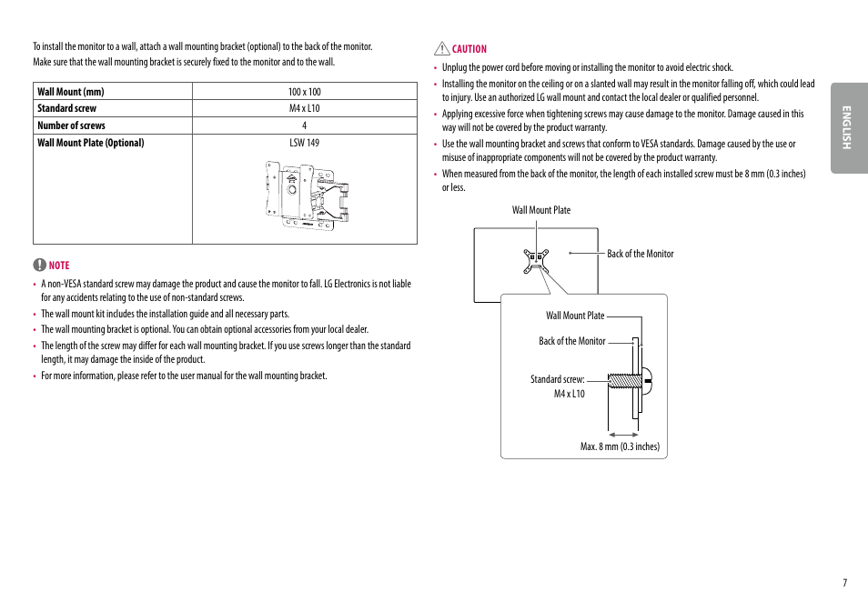 LG 32UL500-W 32'' 16:9 FreeSync 4K VA Monitor User Manual | Page 7 / 27