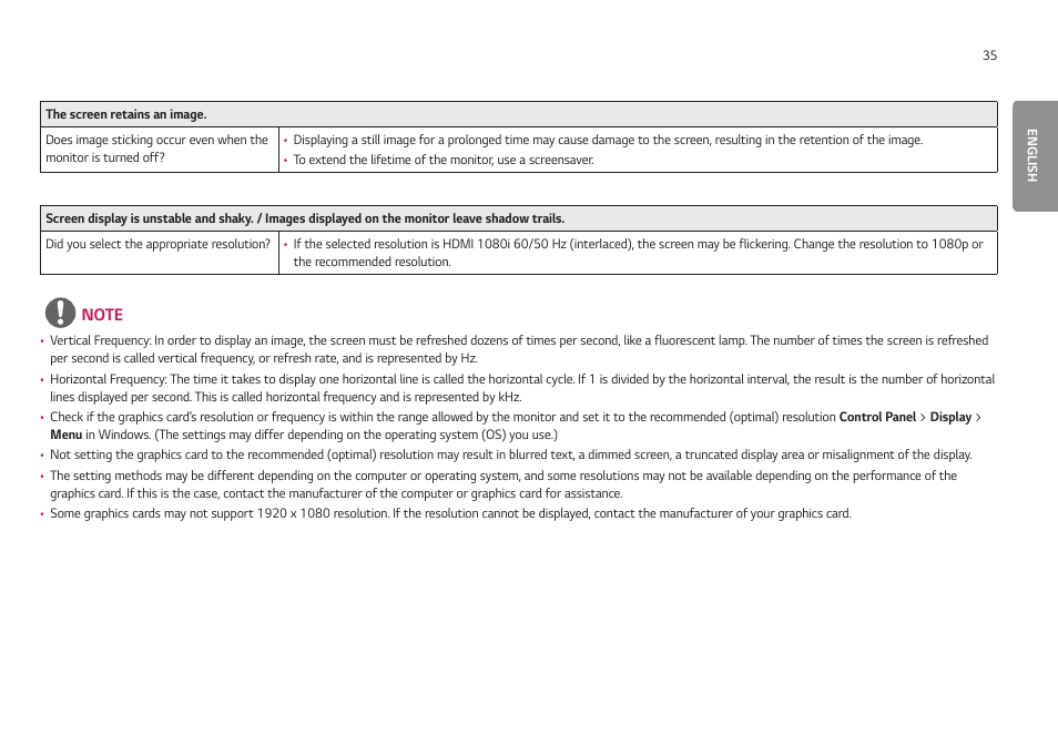 LG UltraGear 24GN650-B 24" 16:9 FreeSync 144 Hz Full HD HDR IPS Gaming Monitor User Manual | Page 35 / 54