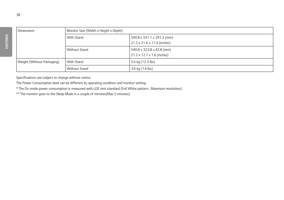 LG UltraGear 24GN650-B 24" 16:9 FreeSync 144 Hz Full HD HDR IPS Gaming Monitor User Manual | Page 38 / 54