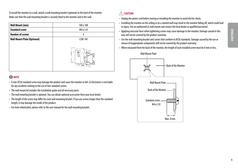 LG 27BK67U-B 27" 16:9 4K UHD FreeSync IPS Monitor User Manual | Page 9 / 29