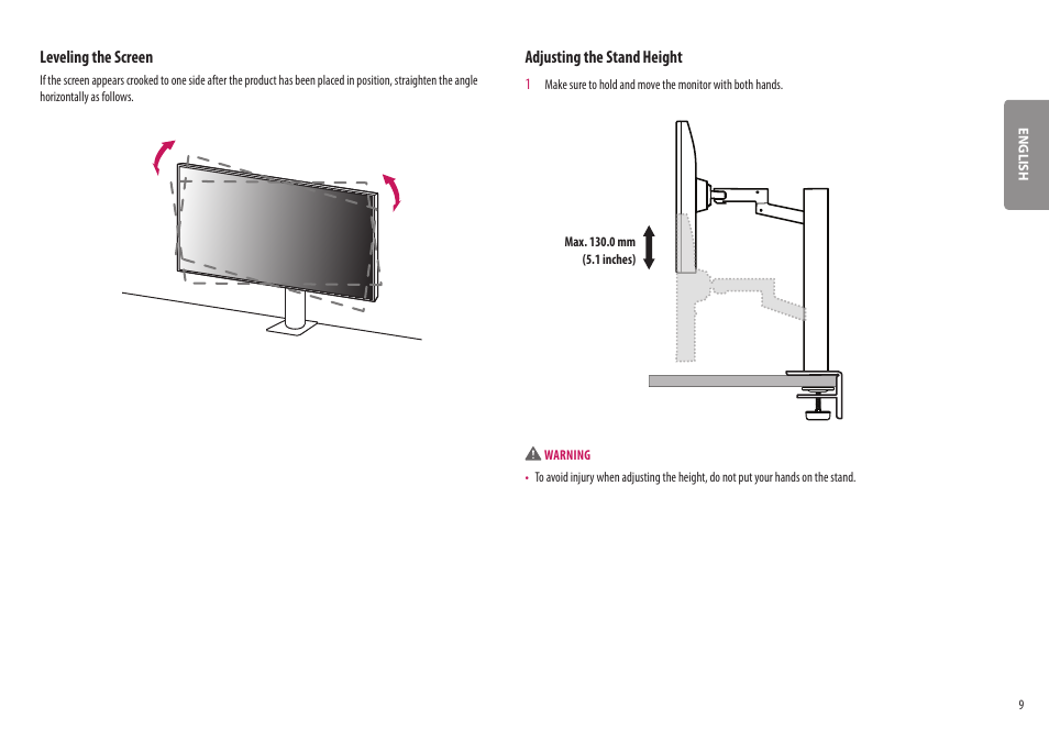 LG BP88CN-B 34" 1440p HDR Curved Monitor User Manual | Page 9 / 33