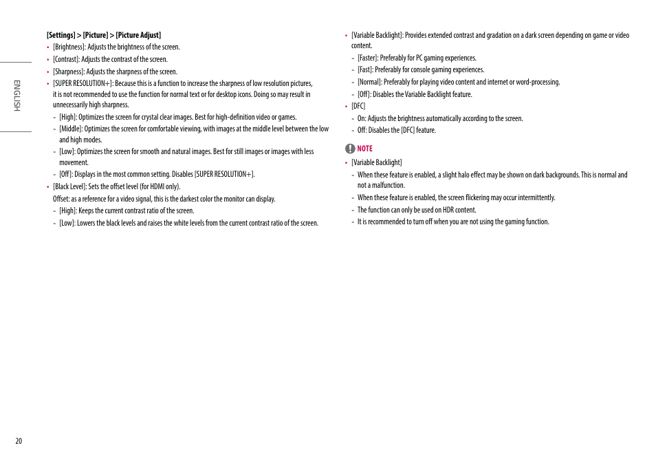 LG UltraFine 27" 4K HDR Monitor User Manual | Page 20 / 33