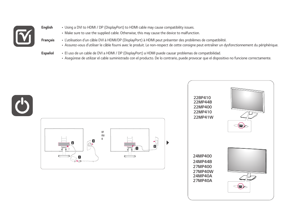 LG 22BP410-B 21.5" Monitor User Manual | Page 5 / 8