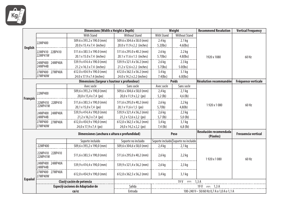 LG 22BP410-B 21.5" Monitor User Manual | Page 6 / 8