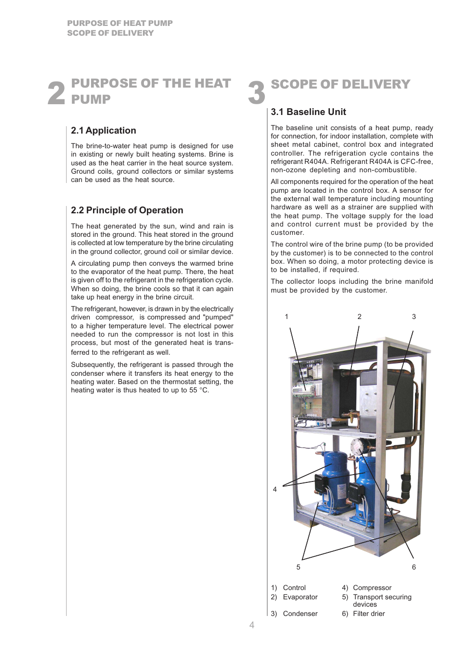 Purpose of the heat pump, Scope of delivery | Dimplex SI 75ZS User Manual | Page 4 / 28