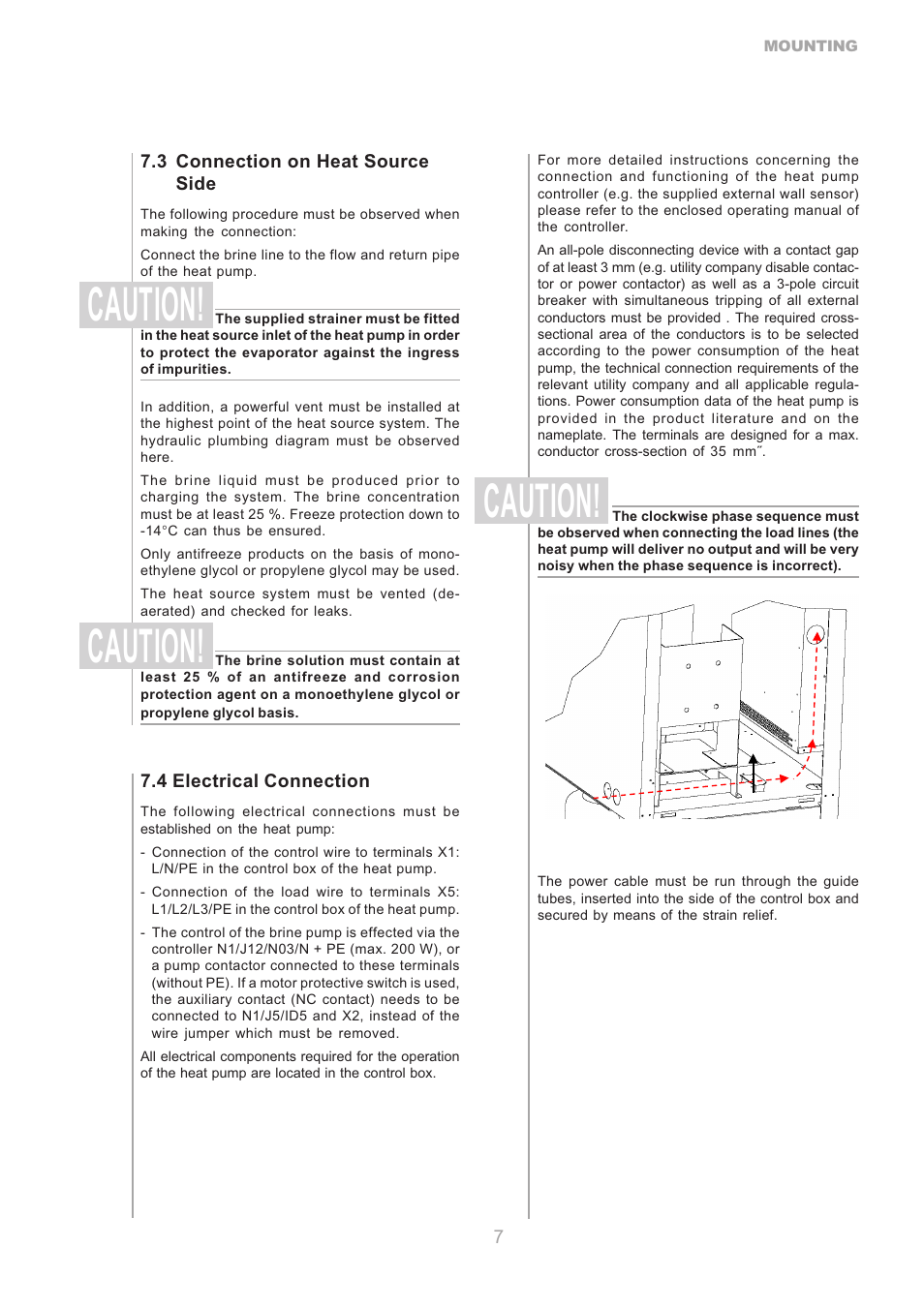 Caution | Dimplex SI 75ZS User Manual | Page 7 / 28